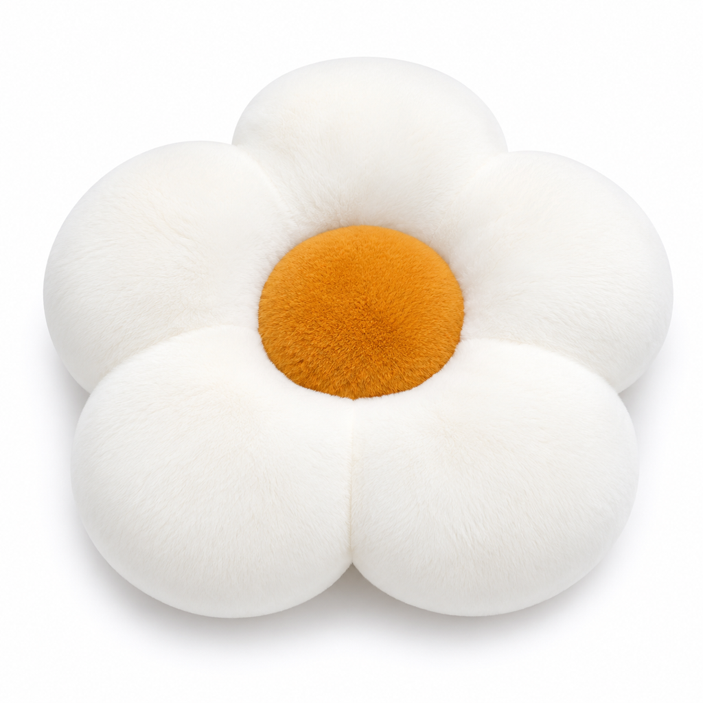 Decorative Daisy Pillow – Plush Cushion for Sofa & Bed
