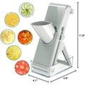 5-in-1 Vegetable Mandoline Slicer with Catcher – Stainless Steel Blades